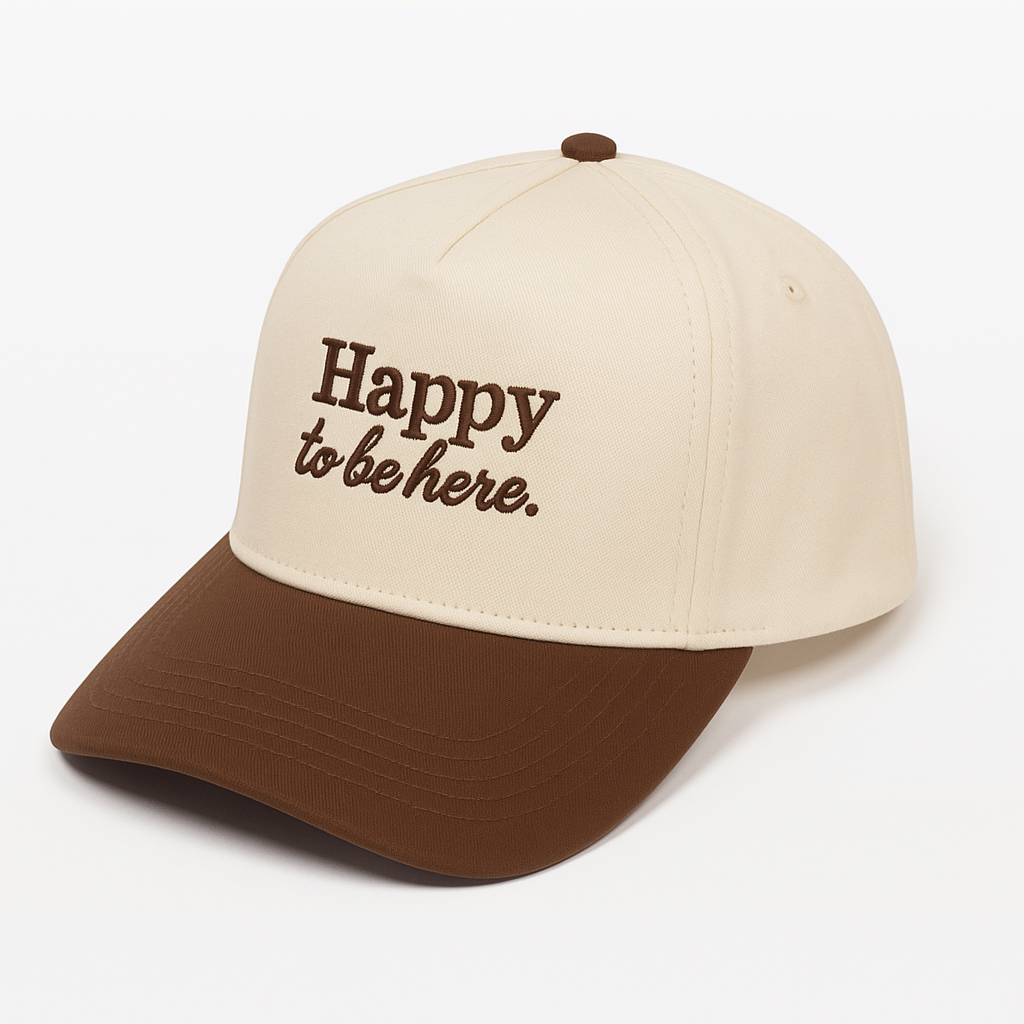 Happy to be here Structured Canvas Hat