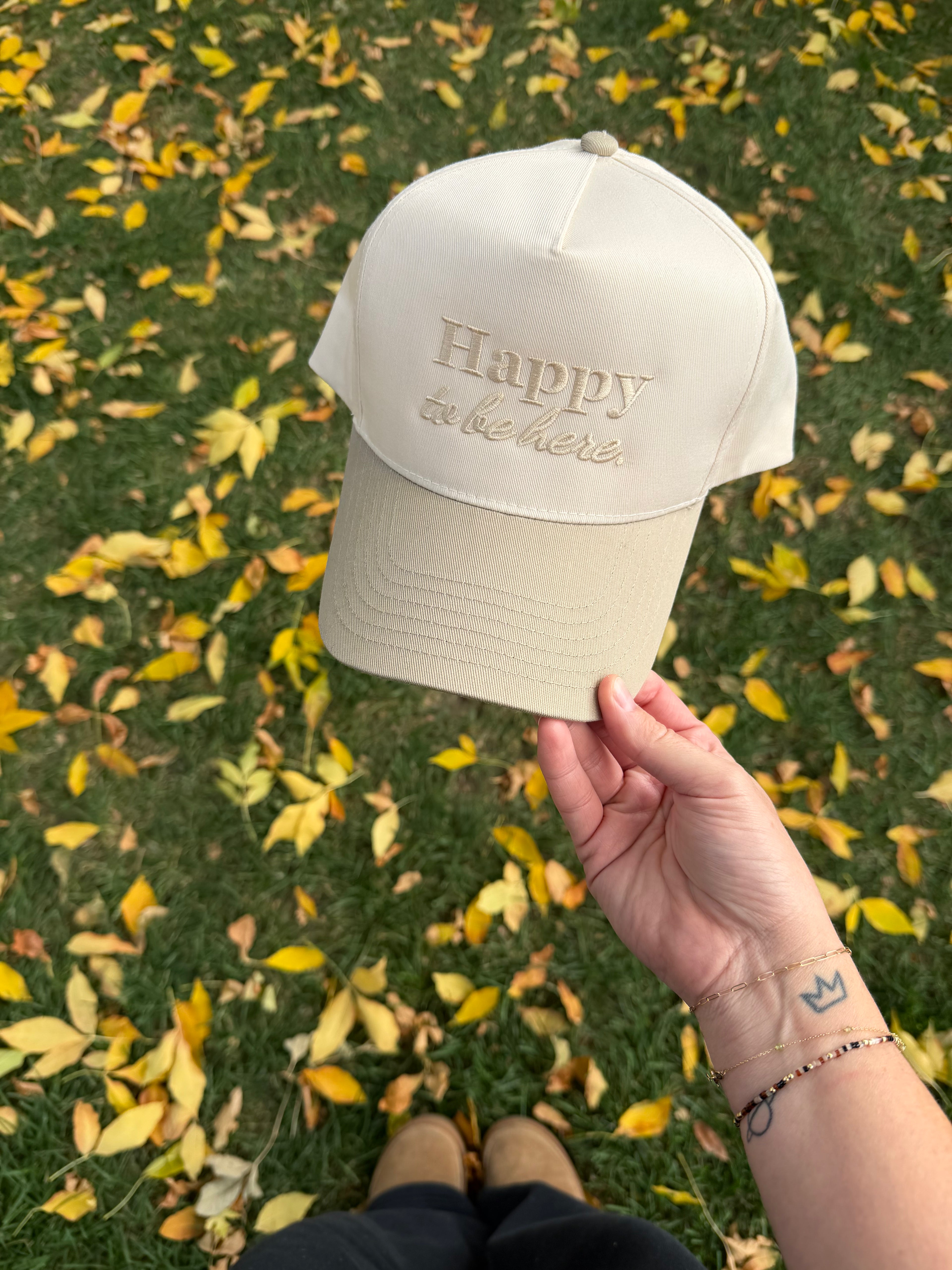 Happy to be here Structured Canvas Hat