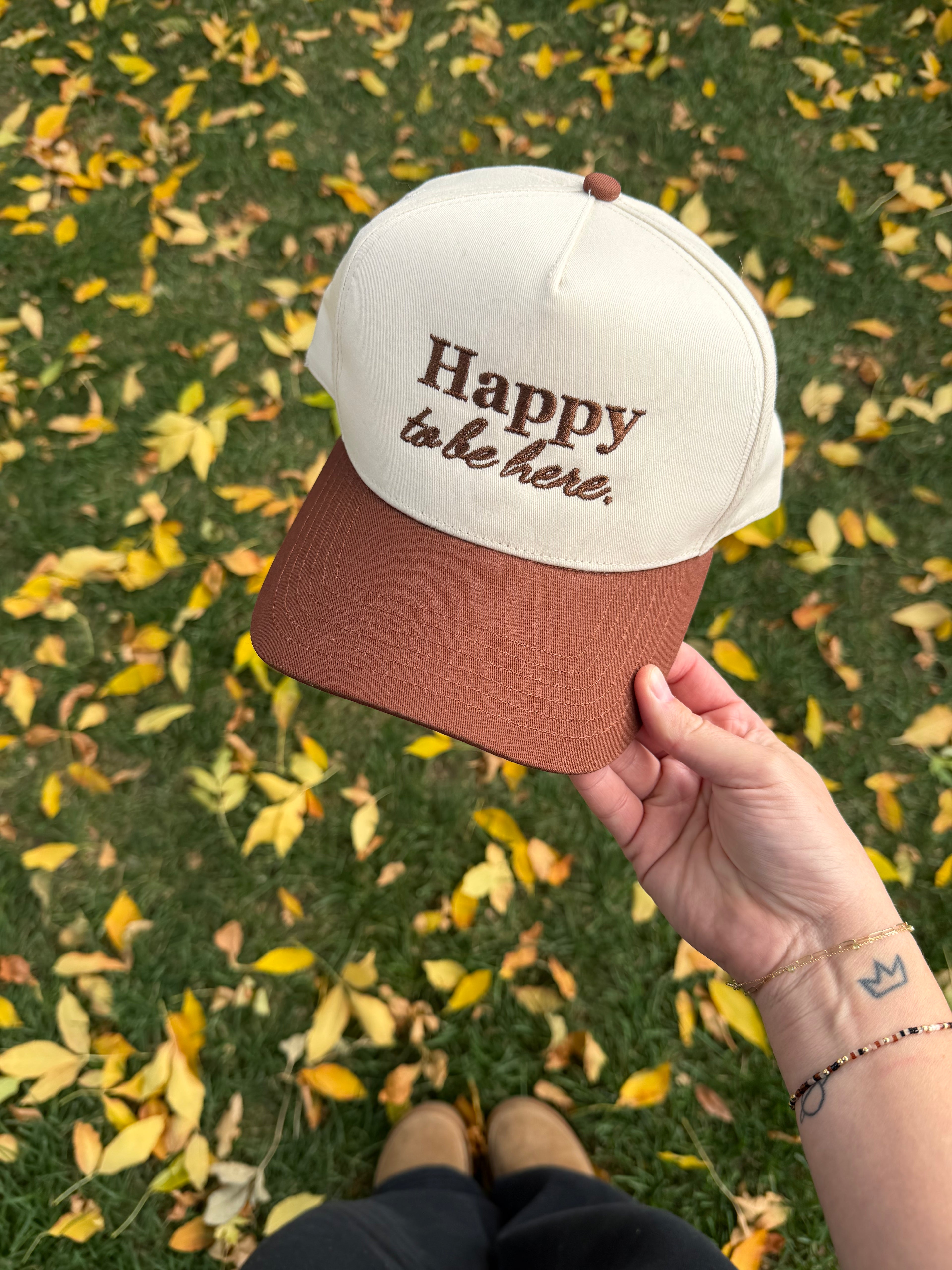 Happy to be here Structured Canvas Hat