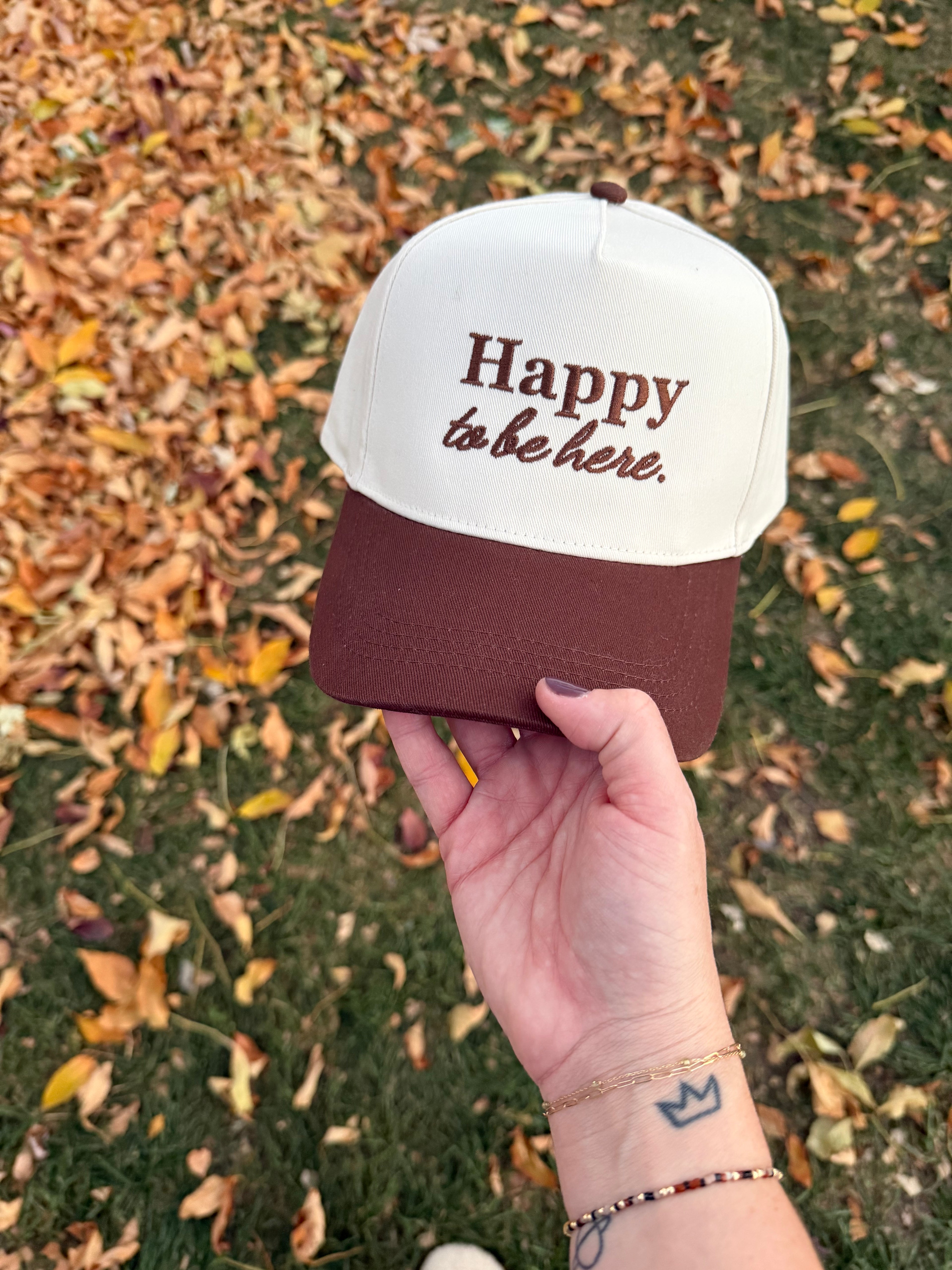Happy to be here Structured Canvas Hat