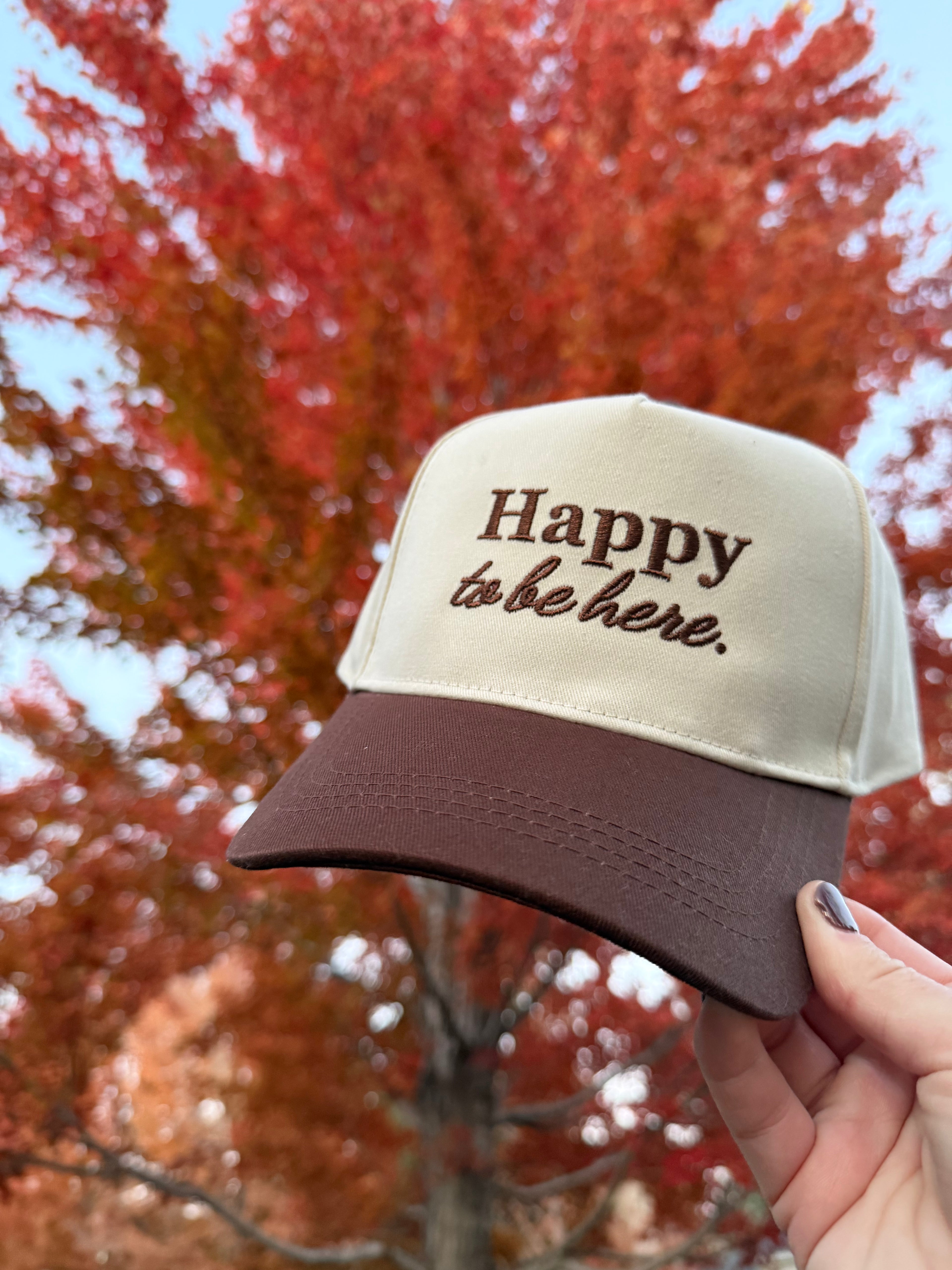 Happy to be here Structured Canvas Hat