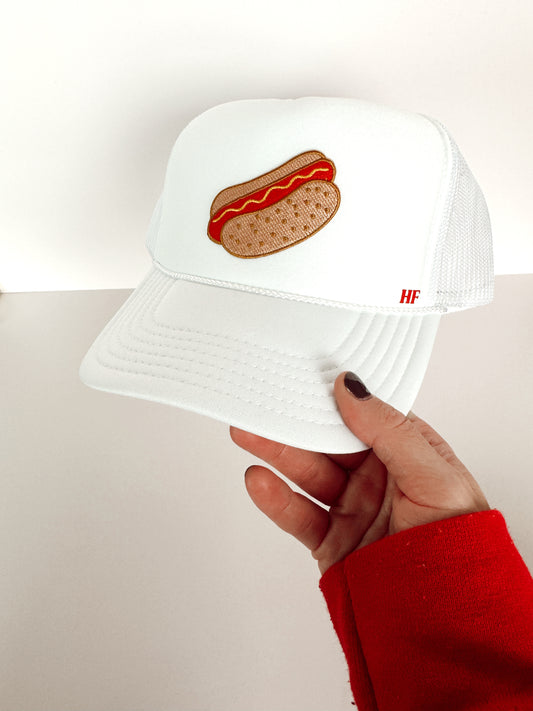 hot dog trucker hat