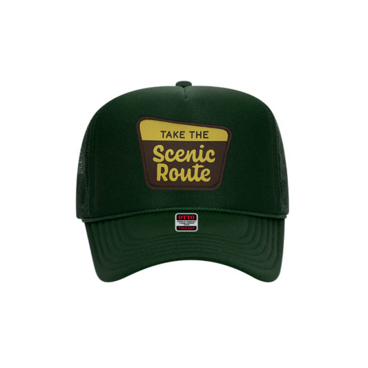 take the scenic route trucker hat